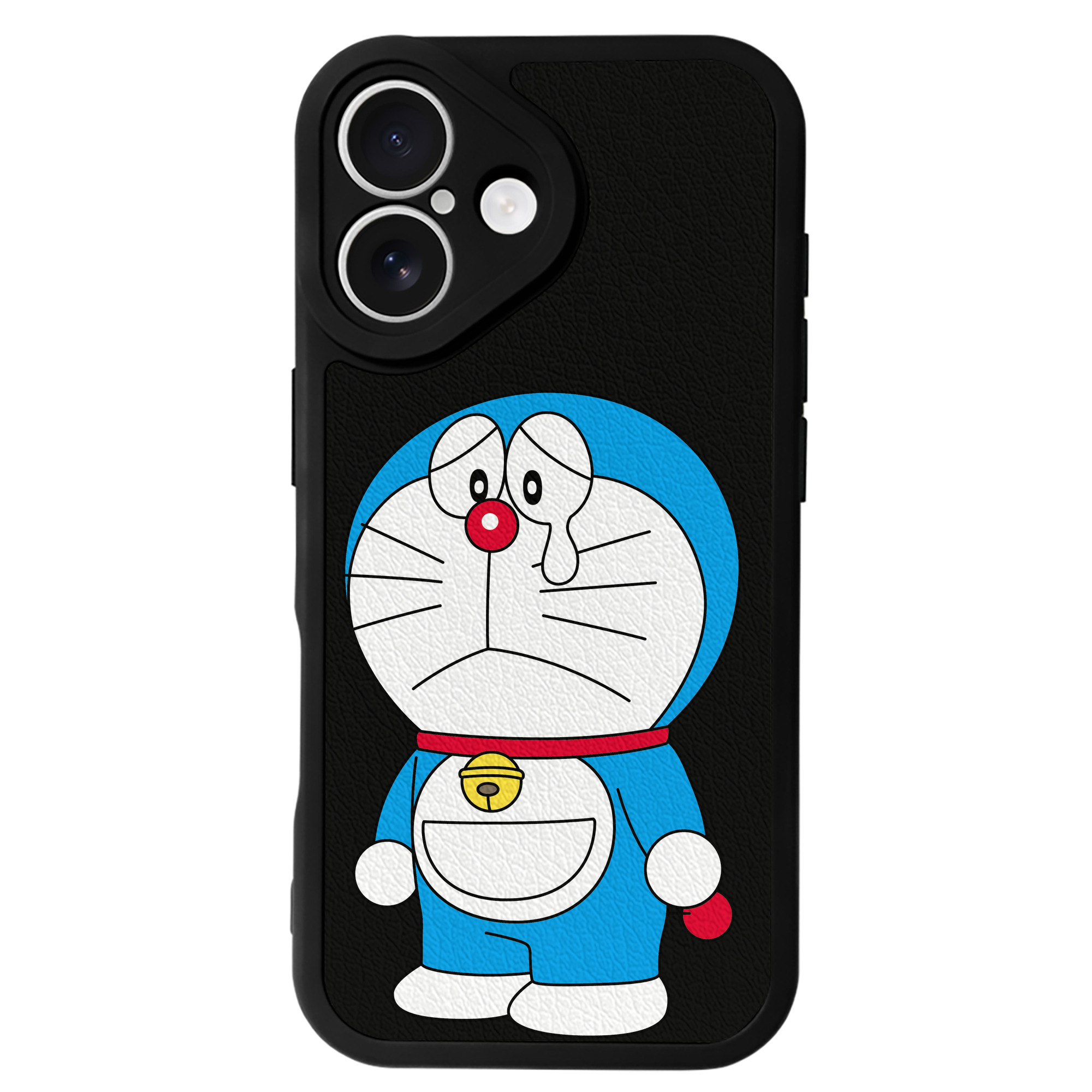（画像用） ドラえもん Doraemon 【iPhone 16シリーズ対応】シリコンスマホケース（レザー調） 材質：シリコン